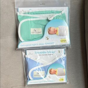 Anna & Eve Swaddle Strap - Mint Green and Sky Blue